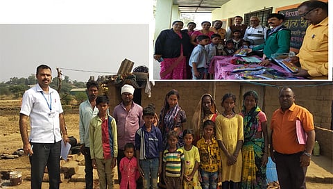 नाशिक : शिक्षकांनी थेट वीट भट्टीवरच जाऊन अध्यापनाचे वर्ग घेतल्याने पालकांचे समुदेशन होऊन शिक्षणप्रवाहात आलेली मुले.