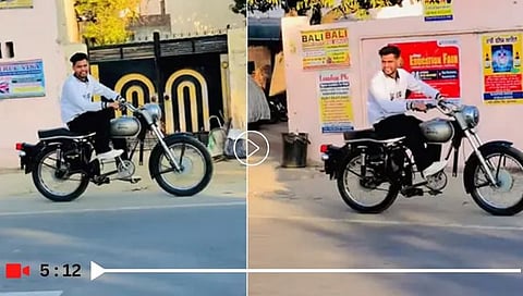 Bullet Savari : वारे पठ्ठया… ‘बुलेट’वरील स्वारी पायडेल मारी…पाहणारेही झाले आवाक ( पाहा व्हिडीओ)
