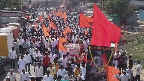 सांगली : आटपाडीमध्ये सकल हिंदू समाजातर्फे भव्य मोर्चा