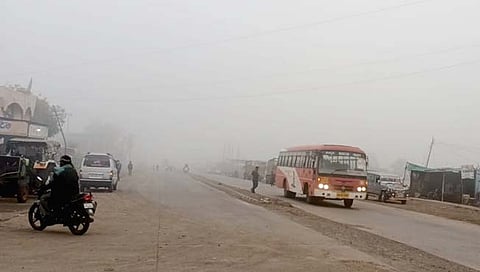 अजिंठ्यात दाट धुक्याची चादर
