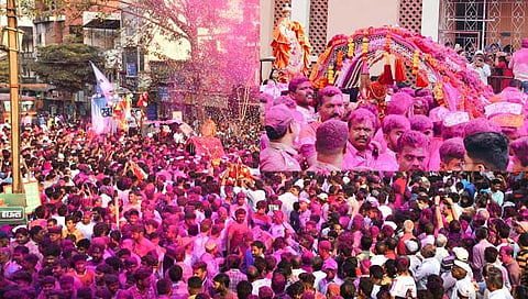 कोल्हापूर : गडहिंग्लजचे ग्रामदैवत श्री काळभैरवाची पालखी डोंगराकडे रवाना