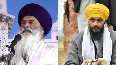 जर्नेल सिंग भिंद्रनवाले याचा पुतणा जसबीर सिंग आणि खलिस्तान समर्थक अमृतपाल सिंग.