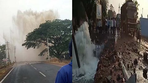 मुख्य जलवाहिनीला गळती