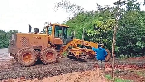 बेळगाव : गंगवाळी रस्ता दुरुस्त झाला बरं का! .. ‘पुढारी’ वृत्ताचा दणका