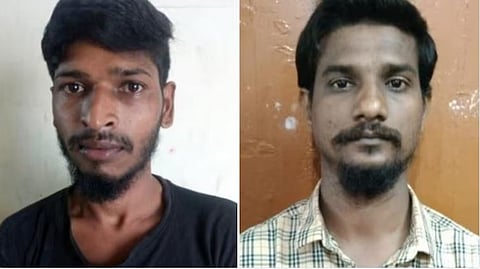 चकमकीत ठार झालेले कुख्यात गुंड रमेश (डावीकडे ), आणि छोटा विनोथ.