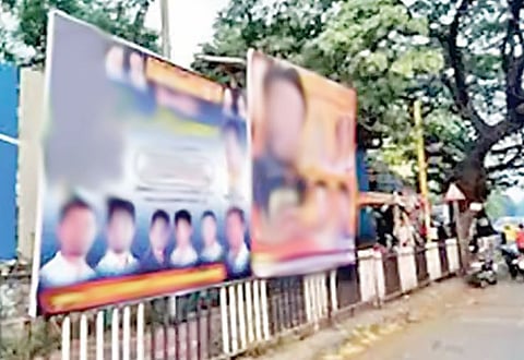 गुन्हेगारांची फ्लेक्सबाजी ! राजकीय पदाधिकार्यांचे फोटो असल्याने पोलिसांचे दुर्लक्ष