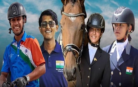 Asian Games 2023 : भारतीय घोडेस्वार संघाने रचला इतिहास! 41 वर्षांनंतर जिंकले सुवर्णपदक