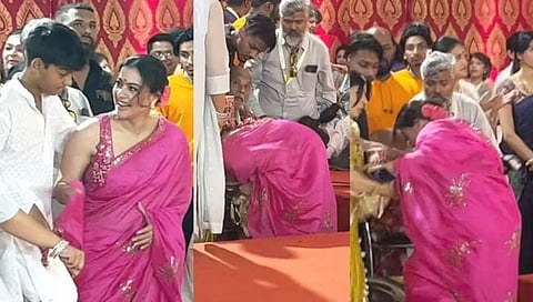 Actress Kajol : अभिनेत्री काजोल मोबाईलच्या नादात स्टेजवरून खाली पडली! (Video)