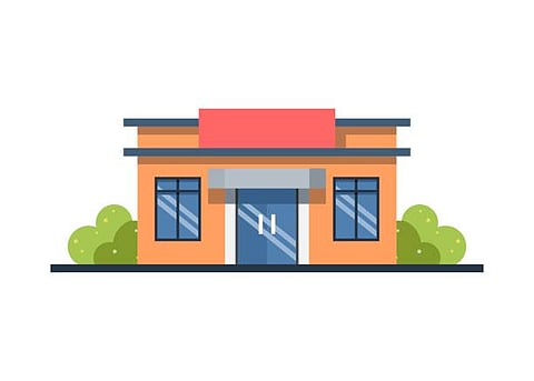 Simple illustration of a building.