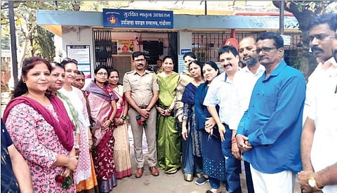 कोल्हापूर : गांधीनगरमध्ये महाराष्ट्र राज्य जनहित पत्रकार संघातर्फे रुग्णांना फळे वाटप