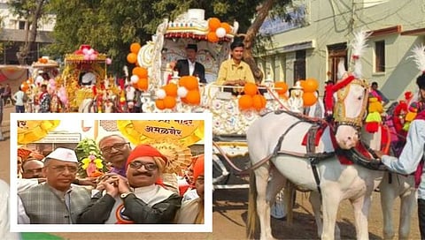 मराठी साहित्य संमेलन : थाटामाटात काढण्यात आलेल्या ग्रंथदिंडीत विद्यार्थ्यांसह साहित्यिकांचाही सहभाग