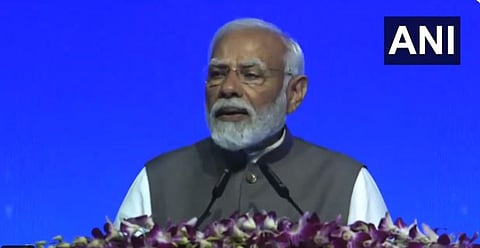 भारतीय ऊर्जा सप्ताह उद्घाटनप्रसंगी बाेलताना पंतप्रधान नरेंद्र माेदी.