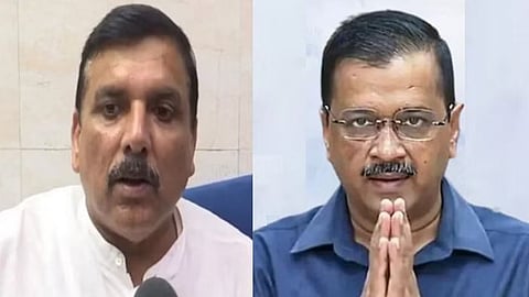 आपचे राज्यसभा खासदार संजय सिंह, आपचे सर्वेसर्वा अरविंद केजरीवाल ( संग्रहित छायाचित्र )