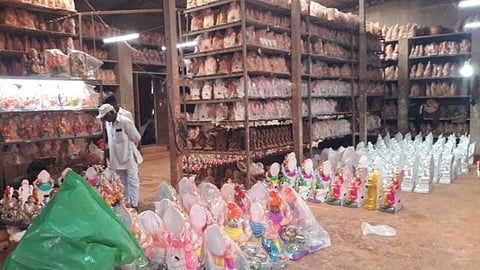 3 Lakh Shadu Ganesha idols are made in Konnur