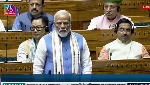 PM Modi in Parliament Budget Session 2024