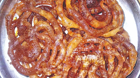 Jalebi made from organic jaggery in Kolhapur