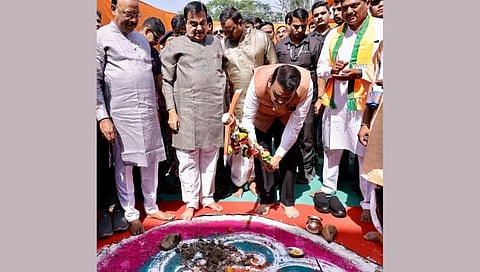 BJP office bhumipujan ceremony