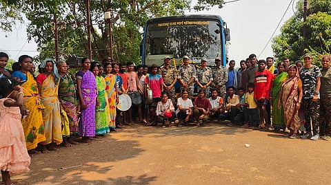 corporation's bus reached the remote village of Katezari
