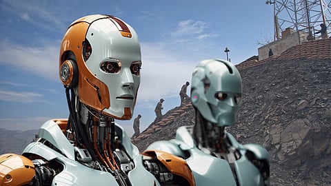 Humanoid robot underwater drone