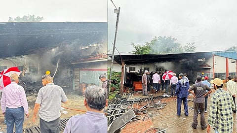 Bus Workshop Fire