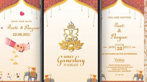 Digital wedding card