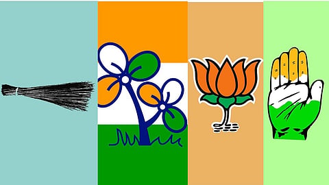 political parties - AAP Trinmool BJP Congress