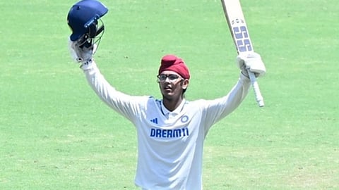 ind vs eng u19 odi son of truck driver harvansh singh hit century with 9 sixes in 52 ball at number 9