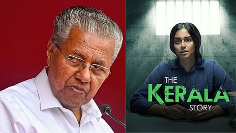 image of Kerala cm and The Kerala Story poster