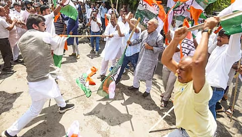BJP Congress clash