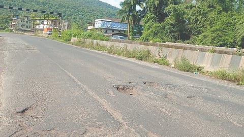 Kolad Godi bridge damaged road