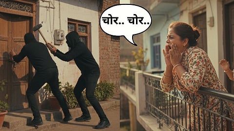 Karanja Crime : शिक्षकाच्या घरी चोरीचा प्रयत्न सुरू होता, पण समोर राहणाऱ्या महिलेमुळे डाव उधळला