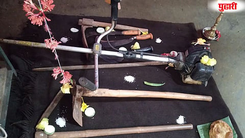 Weapons worship during Dussehra