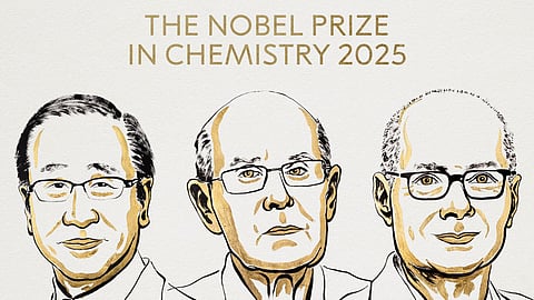 Nobel Prize 2025 : रसायनशास्त्रामधील नोबेल सुसुमू किटागावा, रिचर्ड रॉबसन आणि ओमर याघी यांना जाहीर