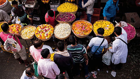 Diwali flower market