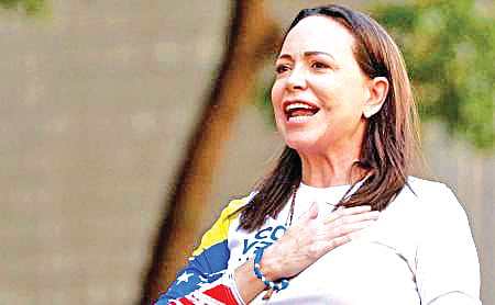 Maria Corina Machado praises India