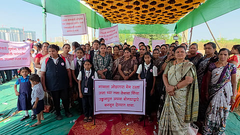 Bullet train project protest