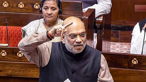 Vande Mataram Debate : ‘इंदिरा गांधी यांनी वंदे मातरम् म्हणणाऱ्यांना तुरुंगात डांबले’, गृहमंत्री अमित शहा यांचा आरोप