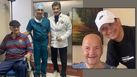 image of prem chopra and sharman joshi with doctor