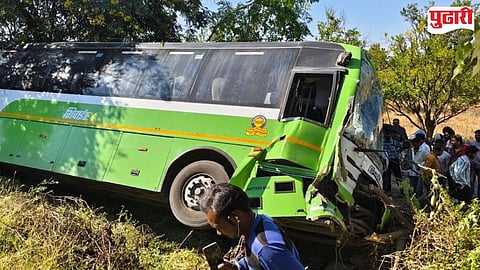 Amravati Nagpur highway bus collision