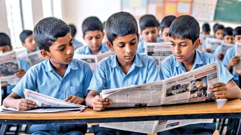 Newspaper reading