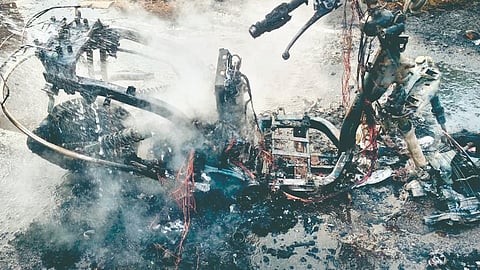 Electric bike fire
