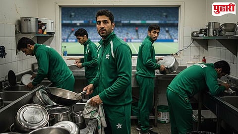 pakistan players wash dishes before going to play a match said captain
