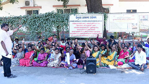 Tribal community hunger strike