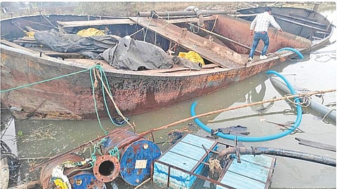 Illegal sand mining