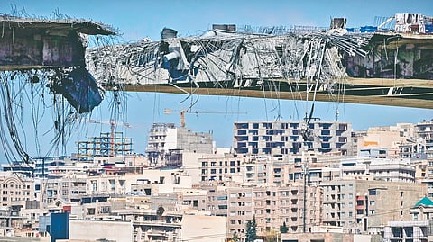 Iran bridge destroyed