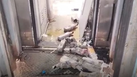 liquor dripping from train roof