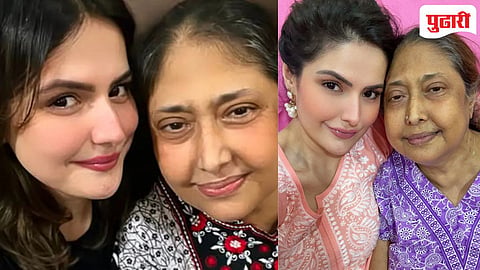 zareen khan with mother