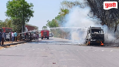 Nashik news | लाच नाकारल्याने पोलिसांनी लष्कराचे साहित्य असलेला ट्रक पेटवला? येवल्यात खळबळ
