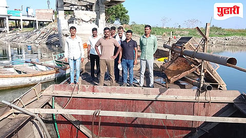 Solapur news | टेंभुर्णी पोलीसांची वाळूच्या यांत्रिक बोटीवर धडक कारवाई