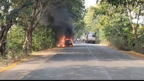 The Burning Car